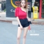 เสื้อเกาหลี พร้อมส่ง เสื้อโชว์ไหล่ข้าง