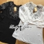 พร้อมส่ง เสื้อแขนยาวผ้าคอตตอนตัดต่อผ้าทูลล์