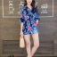 เสื้อเกาหลี พร้อมส่ง เสื้อเชิ้ต พิมพ์ลายแขนสั้น