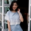 เสื้อเกาหลี พร้อมส่ง เสื้อยืด เกาหลีแต่งระบายลูกไม้