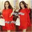 พร้อมส่ง เดรสสีแดงสการ์เล็ตตกแต่งชายพลีท
