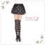 WL038 ถุงน่องแบบเต็มตัวน่ารัก สีทูโทน เนื้อและดำ ลายแมวเหมียว