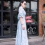เสื้อผ้าเกาหลี พร้อมส่ง เสื้อครอป คอวี กับ กระโปรงเอวสูง