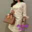 พร้อมส่ง เดรสสุดหรู ตกแต่งคริสตัลทั้งชุด