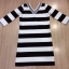 พร้อมส่ง Dress แขน 5 ส่วน ลาย ขาวสลับดำ