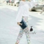 พร้อมส่ง เสื้อช่วงอกฉลุลายดอกไม้