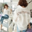 เสื้อเกาหลี พร้อมส่ง เสื้อ ทรงใส่สบาย ผ้าโพลี
