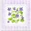 แนวภาพดอกไม้ ช่อดอก Violet Lilac กับกรอบลายแต่งสีม่วงหวาน เป็นกระดาษภาพ 2 บล๊อค กระดาษแนพคินสำหรับทำงาน เดคูพาจ Decoupage Paper Napkins เป็นภาพ 4 บล๊อค ขนาด 25X25 ซม