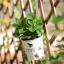 Pre-Order กระถางต้นไม้เหล็กเคลือบสีแบบห้อย ทำสีกระเทาะ ปั้มลายนูน Zakka