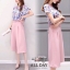 เสื้อผ้าเกาหลี พร้อมส่ง เสื้อ กับ กางเกงผ้าจอร์เจีย