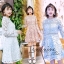 ชุดเดรสลูกไม้ พร้อมส่ง เดรสลูกไม้ ลายดอก