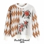 เสื้อเกาหลี พร้อมส่ง เสื้อคลุม ไหมพรมลายดอก