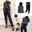 เสื้อผ้าเกาหลี พร้อมส่ง เซ็ทไหมพรม2 ชิ้น