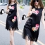 พร้อมส่ง Mini Dress แขนกุดสีดำ เดรสแฟชั่น