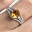 SKJewelryfactory แหวนพลอยซิทรินแท้ สร้างความโดดเด่น ตัวเรือนลายเกลียว ER00026-CIT