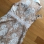 เดรสเกาหลี พร้อมส่ง มินิเดรส ผ้าลูกไม้สีเบจแต่งริบบิ้น