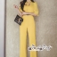 เสื้อผ้าเกาหลี พร้อมส่ง จั้มสูท โทนสีเหลืองสดใส
