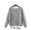 เสื้อเกาหลี พร้อมส่ง เสื้อไหมพรม คอปาด