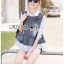 พร้อมส่ง เสื้อเชิ้ตและสร้อยคอประดับจี้คริสตัล