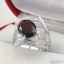 SKJewelryFactory SKJewelryFactory แหวนพลอยโกเมนแท้ สีเเดงกล่ำ ดีไซน์ลายใบตำลึง ER00123-GAN แดง