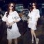 พร้อมส่ง เดรสเกาหลี เดรสผ้าลูกไม้