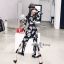 เสื้อผ้าเกาหลี พร้อมส่ง ชุดเซ็ทเสื้อ+เข็มขัด+กางเกง ผ้ากำมะหยี่
