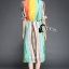 พร้อมส่ง long dress แขน 5 ส่วน งานสวยผ้าพริ้วๆใส่สบาย