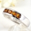 SKJewelryfactory แหวนเงินแท้ 92.5% ฝังพลอยซิทรินแท้ สไตล์แหวนแถว เรียบหรู ER00690-CIT