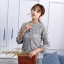 เสื้อเกาหลี พร้อมส่ง เสื้อ เนื้อผ้าลูกไม้มุ้ง