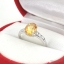 SKJewelryfactory แหวนเงินแท้ พลอยซิทรินแท้ ชูพลอยโดดเด่น ประดับด้วยเพชร ER02126-CIT