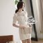 พร้อมส่ง ลูกไม้เนินอก แขนจั๊มแต่งกระดุม
