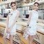 พร้อมส่ง มินิเดรสทอผ้าลูกไม้ฝรั่งเศษ