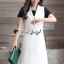 เสื้อผ้าเกาหลี พร้อมส่ง เสื้อยืดกับกางเกงขาสั้นเอวสม็อก
