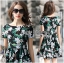 พร้อมส่ง Mini Dress มินิเดรสพิมพ์ลายดอกเดซี่สีขาว