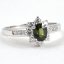 SKJewelryFactory แหวนพลอยแท้ พลอยจันทบุรี แหวนเงินแท้ 92.5% ฝังพลอยเขียวส่องแท้ ER00663-GSA2