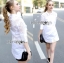 พร้อมส่ง เชิ้ตยาวผ้าคอตตอนประดับตกแต่งผ้าลูกไม้