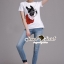 พร้อมส่ง เสื้อผ้าแฟชั่น ประดับด้วยลายน้องหมาบลูด๊อก