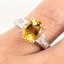 SKJewelryfactory แหวนเงินแท้ 92.5% ฝังพลอยซิทรินแท้ โดดเด่นชัดเจน ER01841-CIT