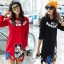 พร้อมส่ง เดรสมิกกี้ แขนยาว ทรงสวย