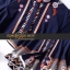 เสื้อเกาหลี พร้อมส่ง เสื้อคอกลม แขน 5 ส่วน ทรงหน้าสั้นหลังยาว