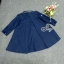 พร้อมส่ง เสื้อคอปกแขนศอก ปักลายนูนช่วงอก