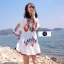เดรสเกาหลี พร้อมส่ง Mini dress งานปักสไตล์โบฮีเมียน
