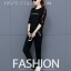 เสื้อผ้าเกาหลี พร้อมส่ง เสื้อ คาดแถบสี งานปักผึ้ง