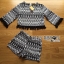 พร้อมส่ง เซ็ตเสื้อแขนสามส่วนประดับพู่