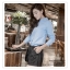 VJ003 เสื้อเชิ้ต คอเต๋าระบาย แขนยาว กระดุมผ่าหน้า มี 4 สี สีฟ้า สีชมพู สีขาว สีดำ งานสวย ใส่ได้หลายโอกาส