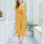 เสื้อผ้าเกาหลี พร้อมส่ง จั๊มสูท ขา6ส่วนผ้าลินิน สวยมาก