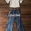 เสื้อผ้าเกาหลี พร้อมส่ง เสื้อทรงคอปาด กับกางเกงผ่าขา