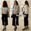 พร้อมส่ง เสื้อผ้าลูกไม้ฉลุลายแขนบานสีขาว