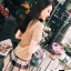 เดรสเกาหลี พร้อมส่ง ชุดเดรส ชายอัดพลีทสวย