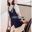 เดรสเกาหลี พร้อมส่ง เดรส เสื้อคอตตอนฉลุลาย